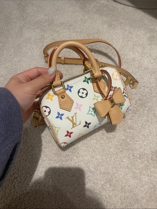 Louis Vuitton Handbags - Louis Vuitton White Multicolor nano speedy